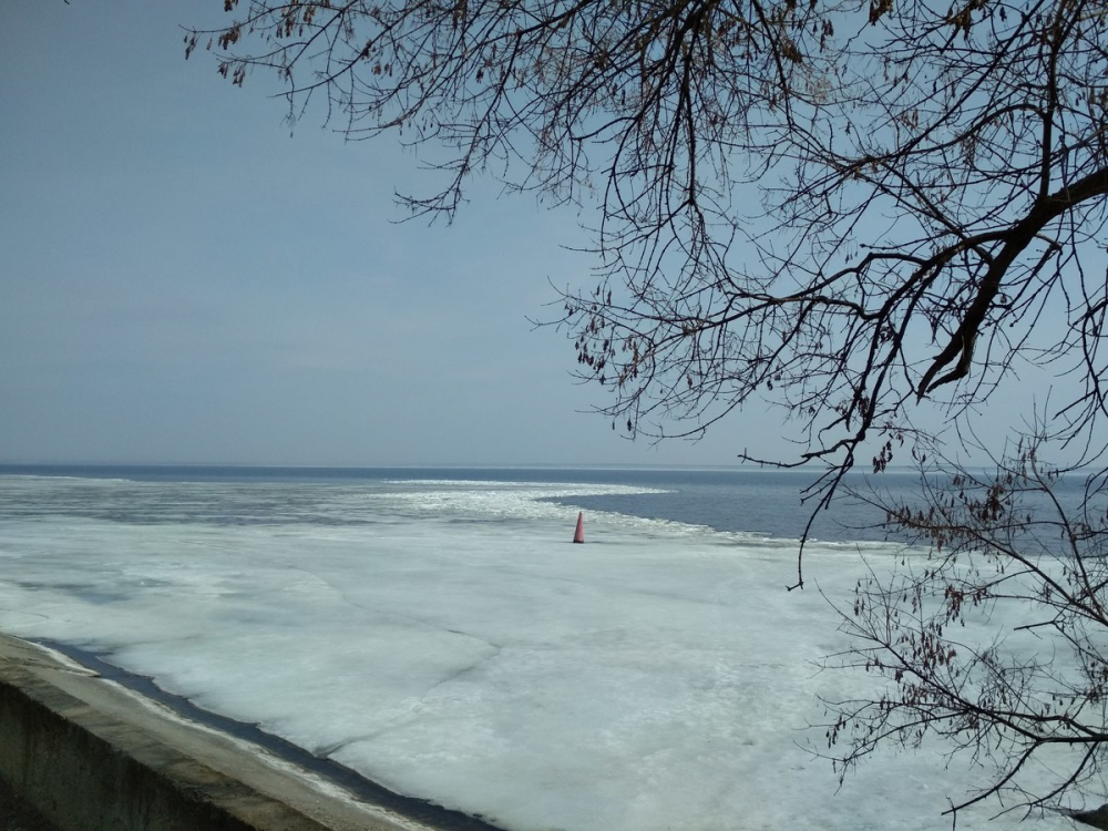 В Камышине на Волге открываются все новые участки освободившейся ото льда воды