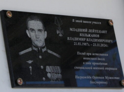 На фасаде школы №56 в Петровом Вале Камышинского района появилась памятная табличка с именем погибшего выпускника