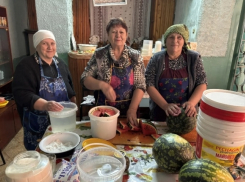 Неравнодушные селянки из глубинки Камышинского района насолили арбузов и капусты бойцам на передовую СВО