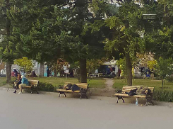 Вечереет: в Камышине асоциальные элементы уютно устраиваются на «тихий час» на улице Ленина