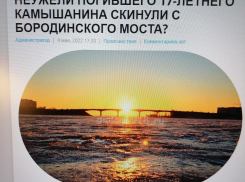 В Камышине административная газета «Диалог» решила «хайпануть» на смерти студента политехнического колледжа, погибшего при падении с Бородинского моста?
