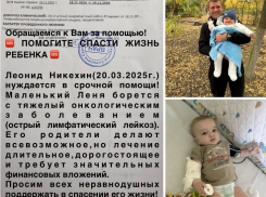В Камышине  родители малыша, которому немного больше полугода, обращаются за помощью для мальчика со страшным диагнозом