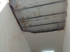 Камышане выложили в соцсетях кадры с обваливающимися потолками центральной городской больницы Камышина как печальный итог 2019 года