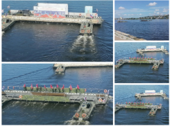 В Камышине идет наведение «презентационной» военной понтонной переправы в районе Парка Победы