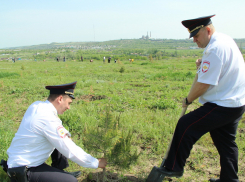 В День Победы сотрудники полиции Камышина провели субботник в молодом парке «Юбилейный»