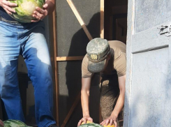 В Камышине активистка Светлана Ивченко и бахчеводы из района устроили в военном госпитале арбузный пир раненным на Украине бойцам