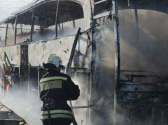 Автобус из Волгограда с полным салоном пассажиров сгорел на трассе в Подмосковье (ВИДЕО)