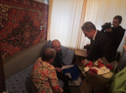 По какому случаю глава Камышина Станислав Зинченко прибыл с букетом к ветерану войны Петру Герлингу