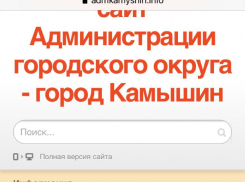 Почему сайт администрации Камышина не пускает «в свои покои» новых посетителей?