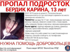 13-летняя девушка загадочно пропала в Камышинском районе