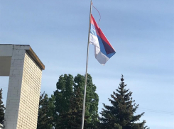 В Камышине в школе №12 на церемонии последнего звонка  вывесили российский флаг вверх ногами