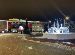 В Камышине  у ДК «Текстильщик» включили елку со звездой на макушке и «фонтан в фонтане»