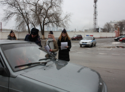 В Камышине возле музыкальной школы школьники и ГИБДД провели акцию «Внимание, пешеход!»