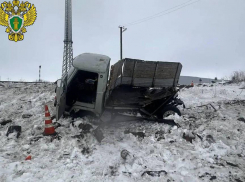 В Волгоградской области московский поезд снес автомобиль, выскочивший на железную дорогу
