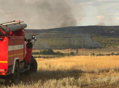 В Горнобалыклейском сельском поселении, через которое камышане ездят в Волгоград, полыхнул крупный степной пожар (ВИДЕО)