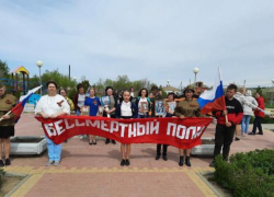 В селе Семеновка Камышинского района вживую прошел "Бессмертный полк"
