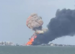 ВСУ атаковали ракетой железнодорожный паром в порту «Кавказ» на Кубани