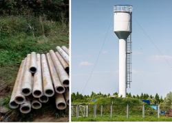 Сельский пенсионер "раздел" водонапорную башню