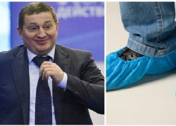 На время приезда Андрея Бочарова в больнице Волгограда появились бесплатные бахилы 