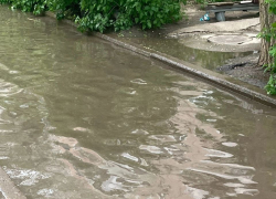 Под водой в городе, в 4-м микрорайоне, две "ничейные" ливневки, почистить их некому, - камышанка