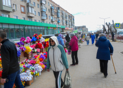 В Камышине стихийный рынок на улице Ленина стал длиннее вдвое перед Пасхой