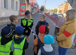 В Камышине пешеходов подучили дорожной грамоте сотрудники ОГИБДД и... детсадовцы