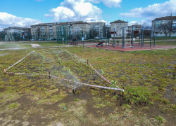 В Камышине пометили сигнальной лентой территории будущих рощ в парке Текстильщиков