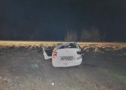 На трассе между Камышином и Ольховкой "скорая" увезла водителя попавшего в ДТП и опрокинувшегося «Ситроена»