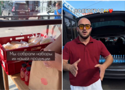 В Волгограде водителям, стоящим в многочасовых очередях за бензином, начали раздавать бесплатную еду и воду 