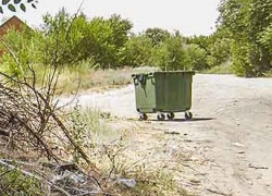 В Камышине на улице Ленина кто-то сжег еще два мусорных евроконтейнера