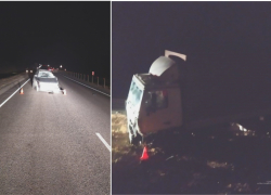 Минувшей ночью под Камышином водитель отечественной легковушки на "встречке" влетел в МАЗ