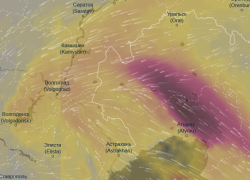 Двухдневная пыльная буря идет на Камышин