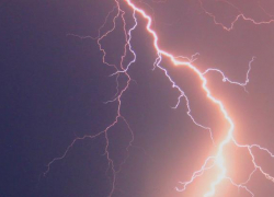 Молния подожгла поле пшеницы в Волгоградской области