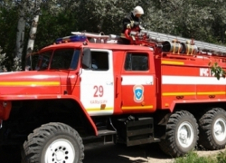 Пожар в Камышине на улице Полоса Отчуждения