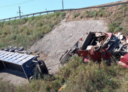На ростовской трассе водитель грузовика "уронил" его в кювет и отправился к хирургам
