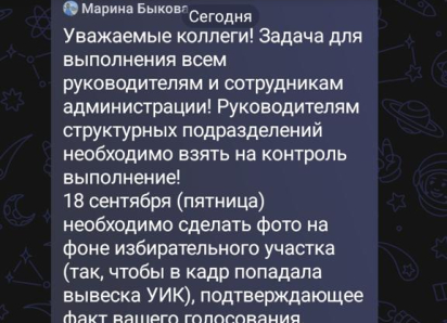 Кому в администрации Камышинского района срочно приказали завтра фотографироваться у избирательных участков и слать фотоотчеты «наверх»