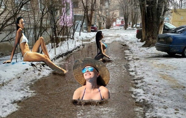 После потопа в городах Волгоградской области пользователи сети презентовали коллекцию «фотожаб»