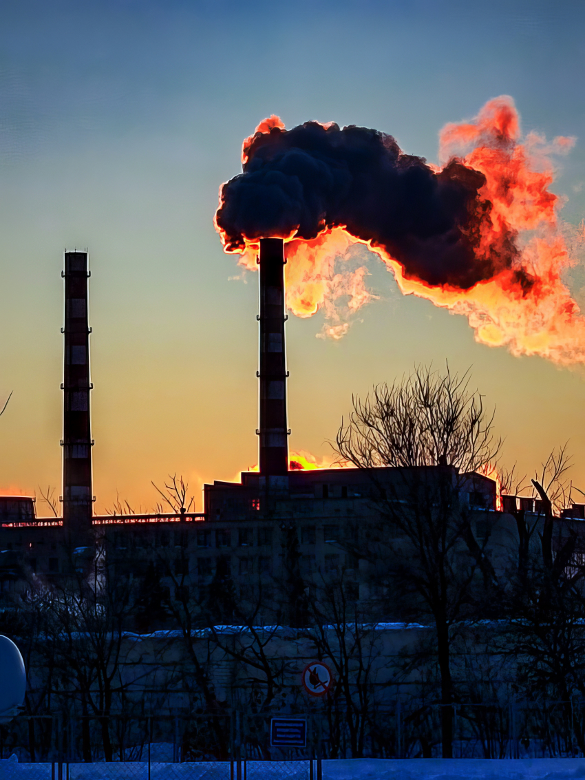 Камышан перепугали «языки пламени» над трубами ТЭЦ