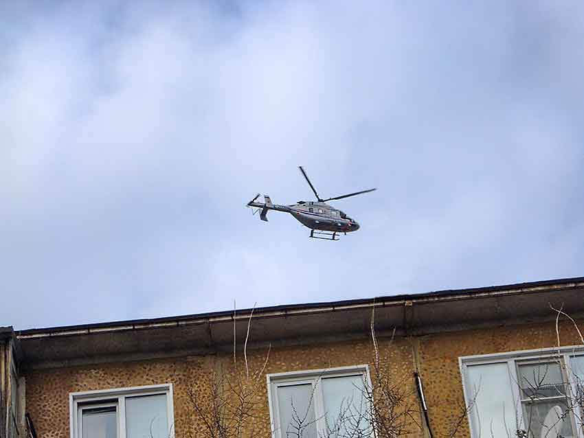 В Камышин прилетел санитарный вертолет