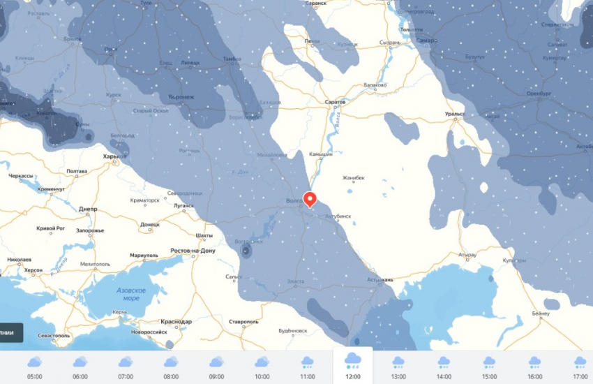 Когда огромная снеговая туча дойдет до Камышина?