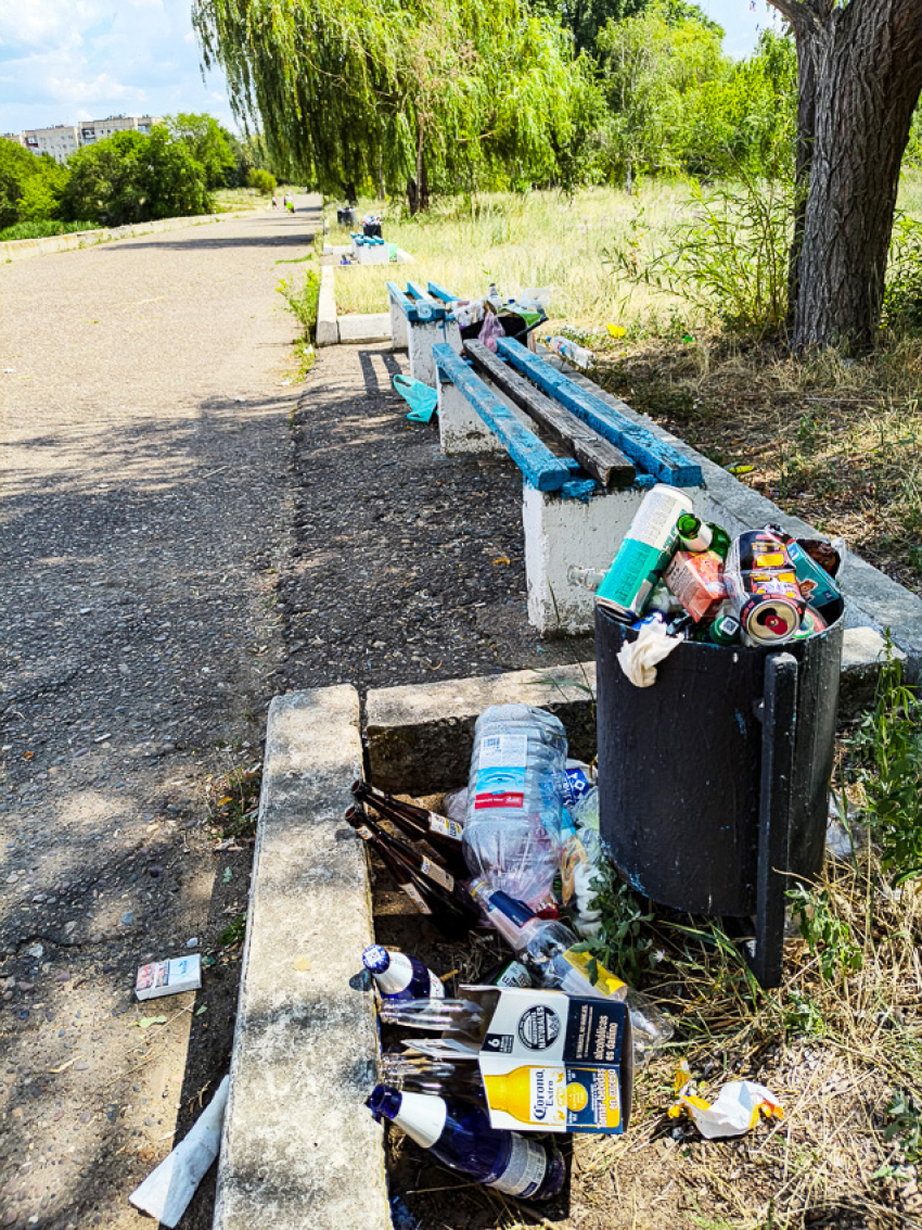 Власти Камышина решили, наконец, добавить в парк Победы рядом с мэрией скамеек и урн