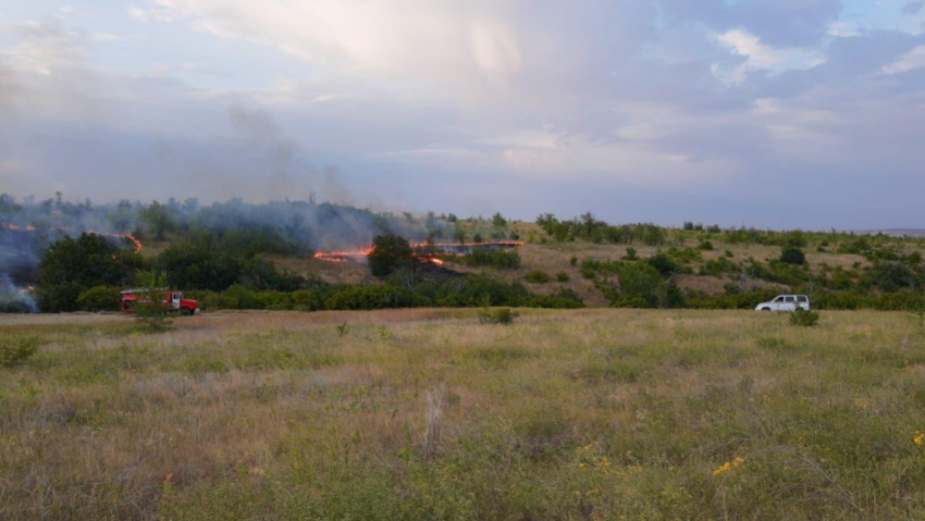 Волгоградская область вспыхнула пожарами сразу в нескольких районах по соседству с Камышинским, на помощь вылетел ИЛ из Москвы (ВИДЕО)