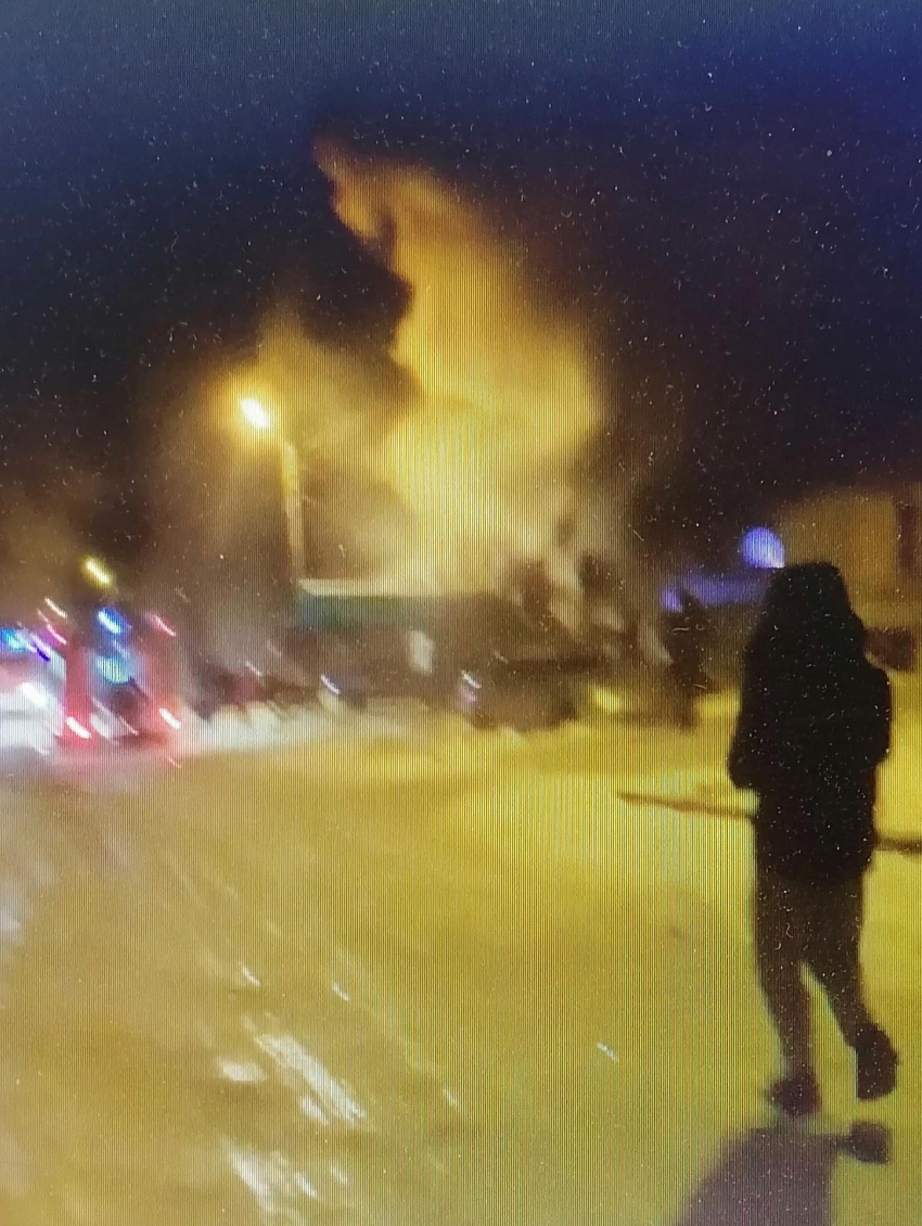На камеры камышан попал пожар на улице Гороховской