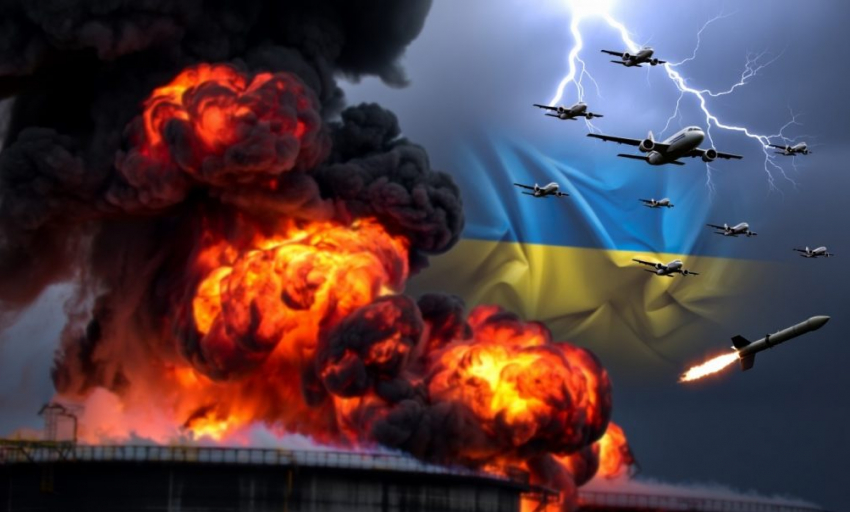 «За Новороссийск»: в Киеве просто ад, взрыв за взрывом — ночную атаку на Украину назвали одной из самых масштабных с начала СВО, - «Блокнот - Россия"