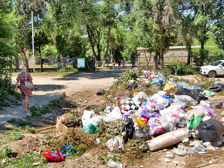 В Камышине разрастается «эпичная» мусорка в самом центре города,  у муниципального парка